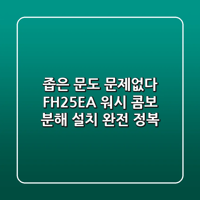 좁은 문도 문제없다! FH25EA 워시 콤보 분해 설치 완전 정복