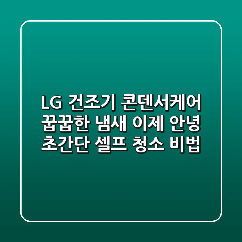 LG 건조기 콘덴서케어: 꿉꿉한 냄새, 이제 안녕! 초간단 셀프 청소 비법