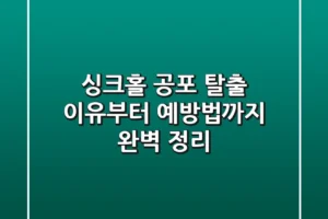 싱크홀 공포 탈출! 이유부터 예방법까지 완벽 정리