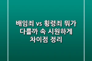 배임죄 vs 횡령죄, 뭐가 다를까? 속 시원하게 차이점 정리!