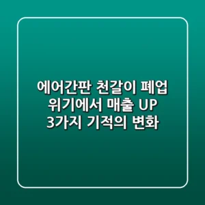 에어간판 천갈이: 폐업 위기에서 매출 UP! 3가지 기적의 변화