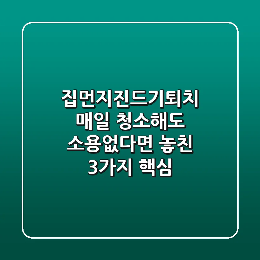 집먼지진드기퇴치, 매일 청소해도 소용없다면 놓친 3가지 핵심