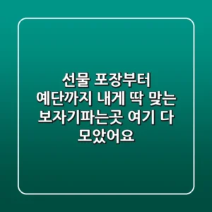 선물 포장부터 예단까지: 내게 딱 맞는 보자기파는곳, 여기 다 모았어요!