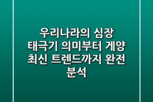 우리나라의 심장, 태극기: 의미부터 게양, 최신 트렌드까지 완전 분석
