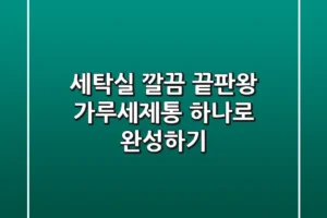 세탁실 깔끔 끝판왕, 가루세제통 하나로 완성하기!