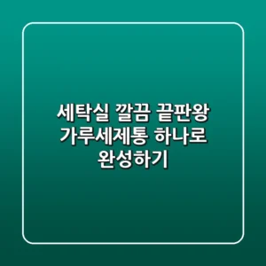 세탁실 깔끔 끝판왕, 가루세제통 하나로 완성하기!