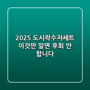 2025 도시락수저세트, 이것만 알면 후회 안 합니다!