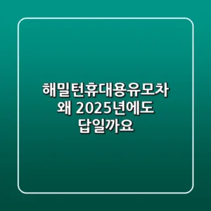 해밀턴휴대용유모차, 왜 2025년에도 답일까요?
