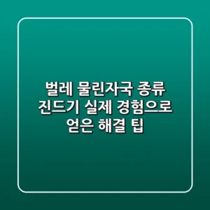 벌레 물린자국 종류 진드기: 실제 경험으로 얻은 해결 팁