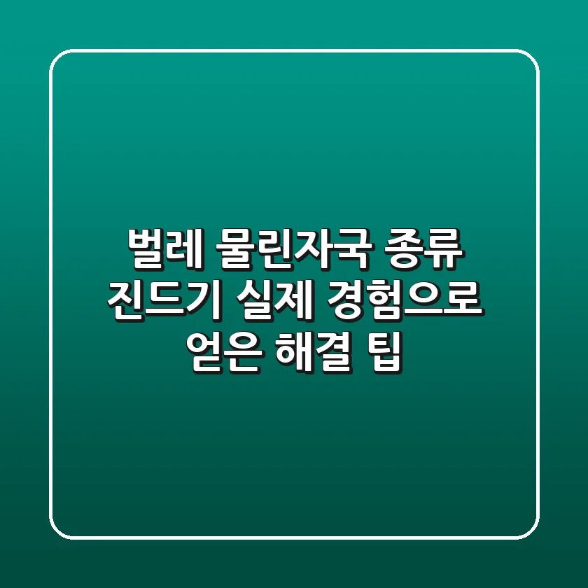 벌레 물린자국 종류 진드기: 실제 경험으로 얻은 해결 팁
