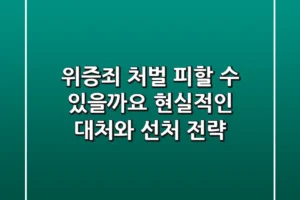 위증죄 처벌, 피할 수 있을까요? 현실적인 대처와 선처 전략