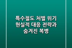 특수절도 처벌 위기? 현실적 대응 전략과 숨겨진 복병