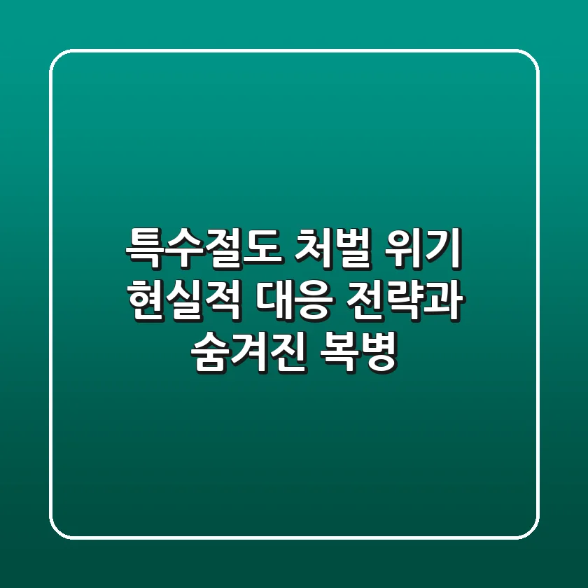 특수절도 처벌 위기? 현실적 대응 전략과 숨겨진 복병