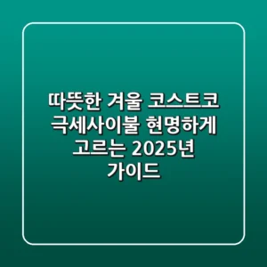 따뜻한 겨울, 코스트코 극세사이불 현명하게 고르는 2025년 가이드