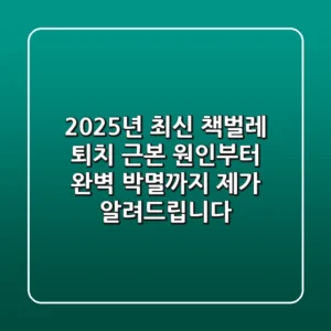 2025년 최신 책벌레 퇴치, 근본 원인부터 완벽 박멸까지 제가 알려드립니다