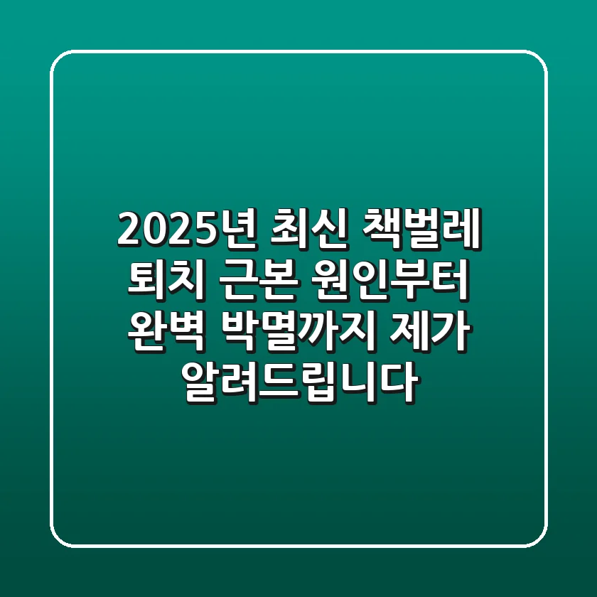 2025년 최신 책벌레 퇴치, 근본 원인부터 완벽 박멸까지 제가 알려드립니다