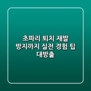 초파리 퇴치, 재발 방지까지! 실전 경험 팁 대방출