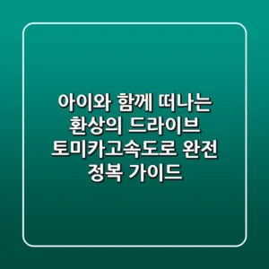 아이와 함께 떠나는 환상의 드라이브! 토미카고속도로 완전 정복 가이드