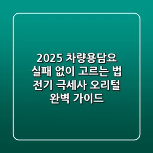 2025 차량용담요 실패 없이 고르는 법: 전기, 극세사, 오리털 완벽 가이드